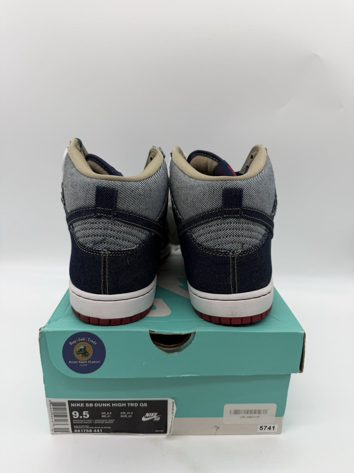 Size 9.5 - Nike SB Dunk High Reese Forbes Denim (Brand New)