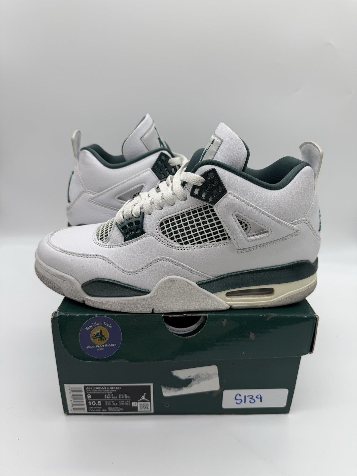 Size 9 - Jordan 4 Retro Oxidized Green