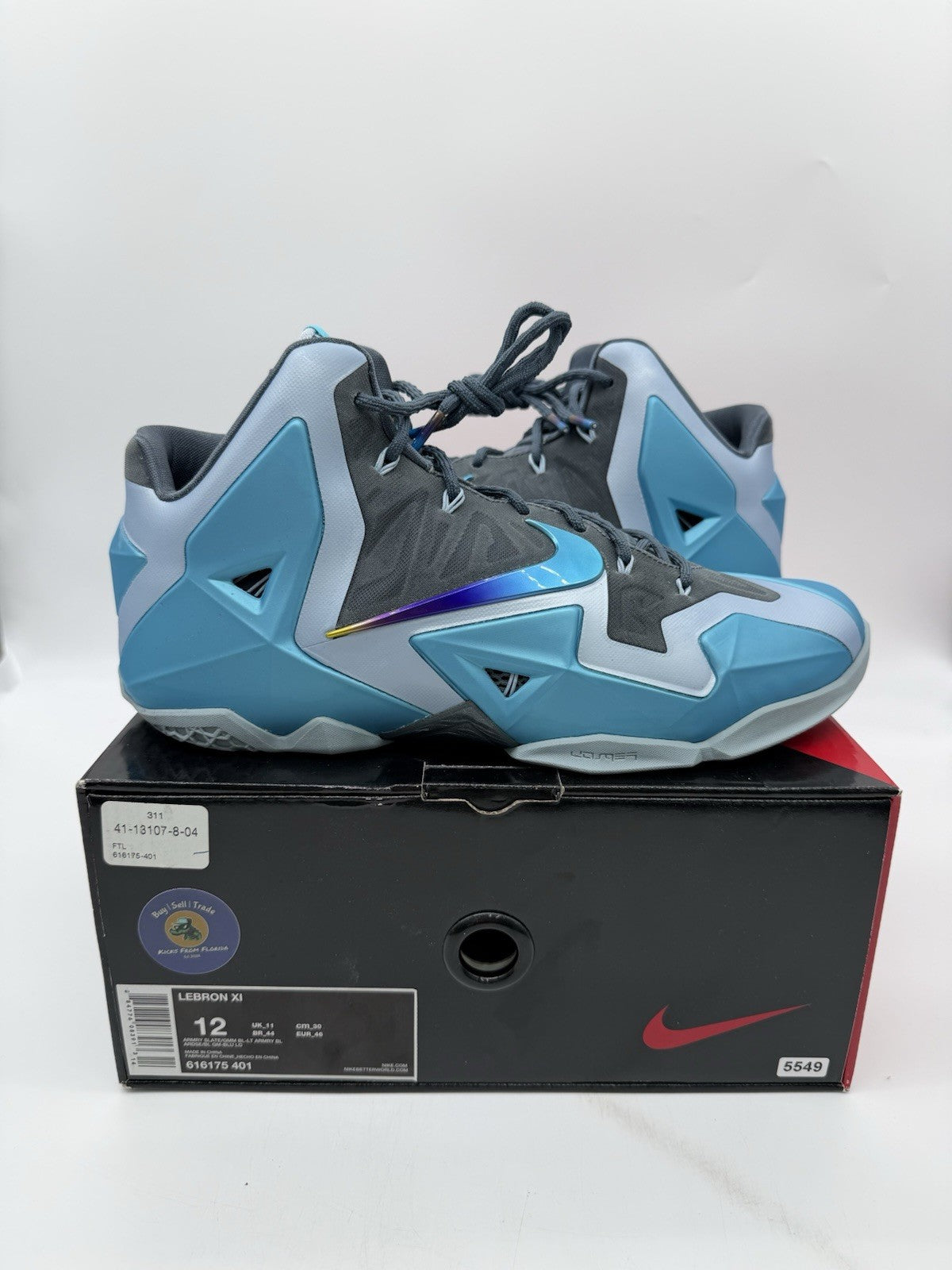 Size 12 - Nike LeBron 11 Armory Steel Gamma Blue 2013