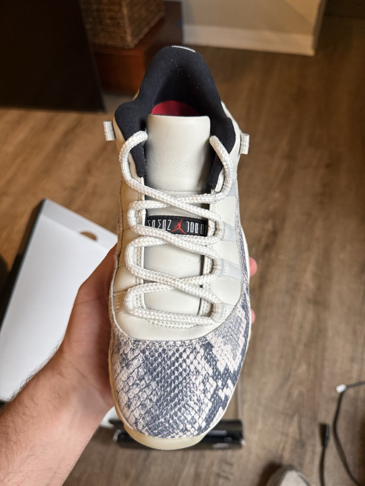 Size 8 - Jordan 11 Retro Low Light Bone Snakeskin