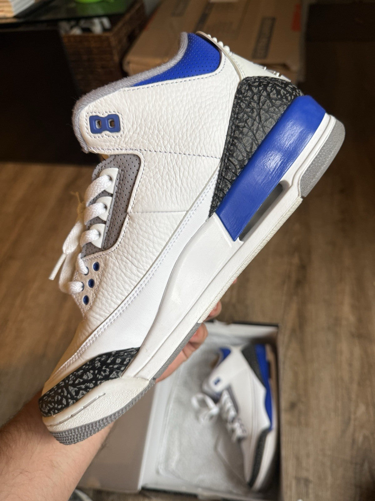 Size 10.5 - Jordan 3 Retro Mid Racer Blue