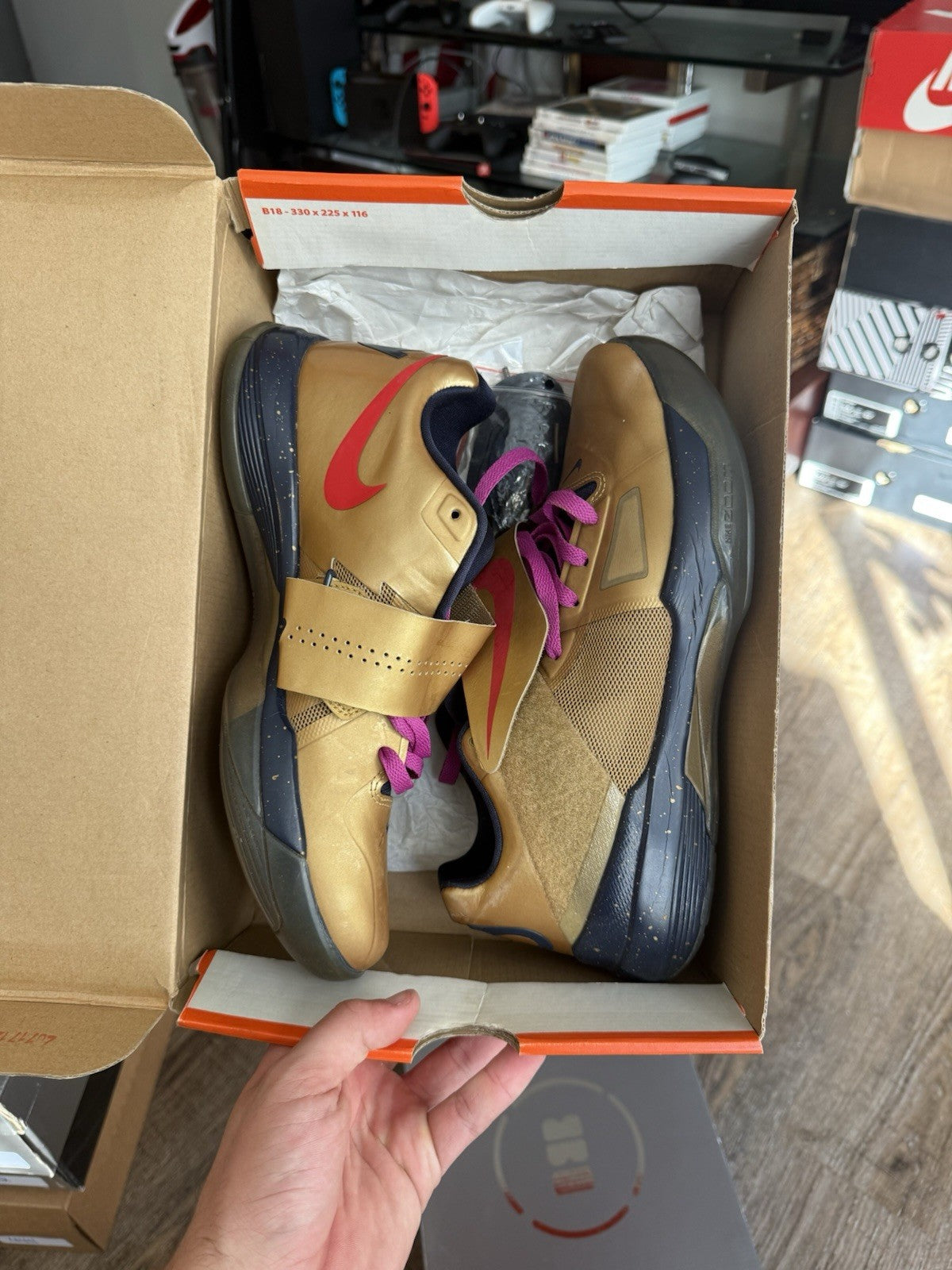 Size 9.5 - KD 4 Gold Medal London Olympics (SEPERATING)