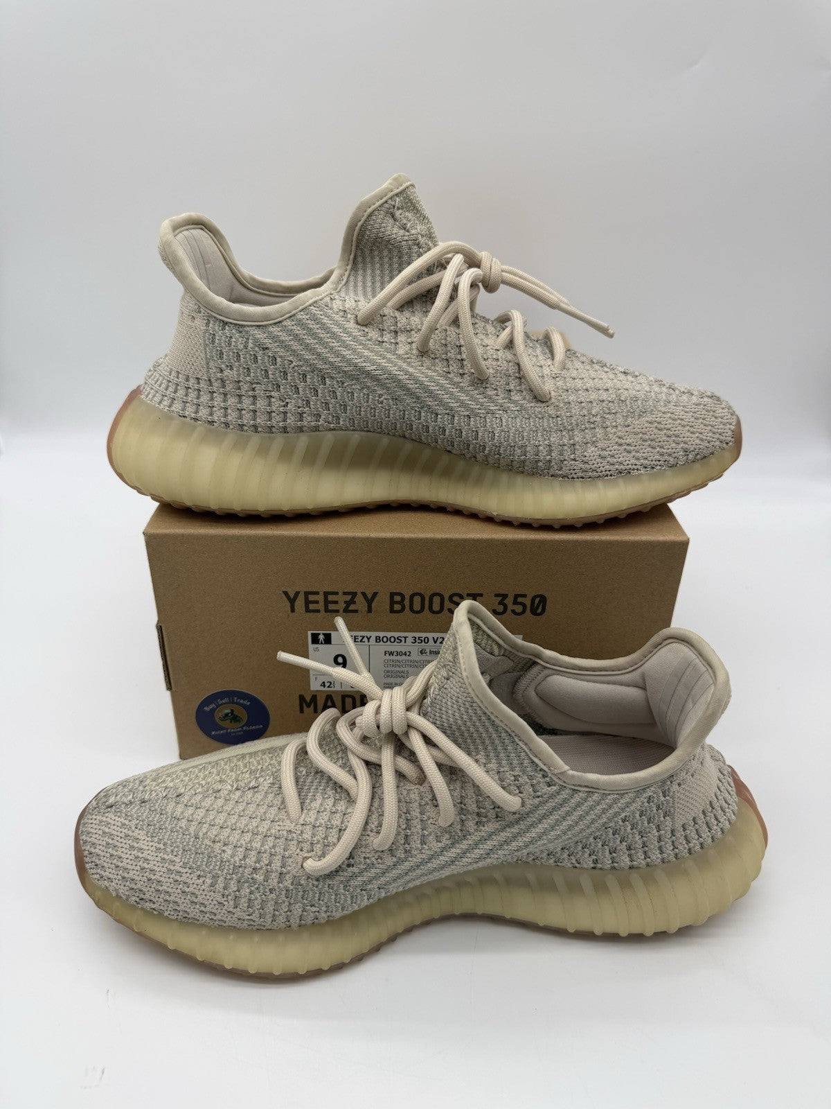 Size 9 - Yeezy Boost 350 V2 Citrin Non-Reflective
