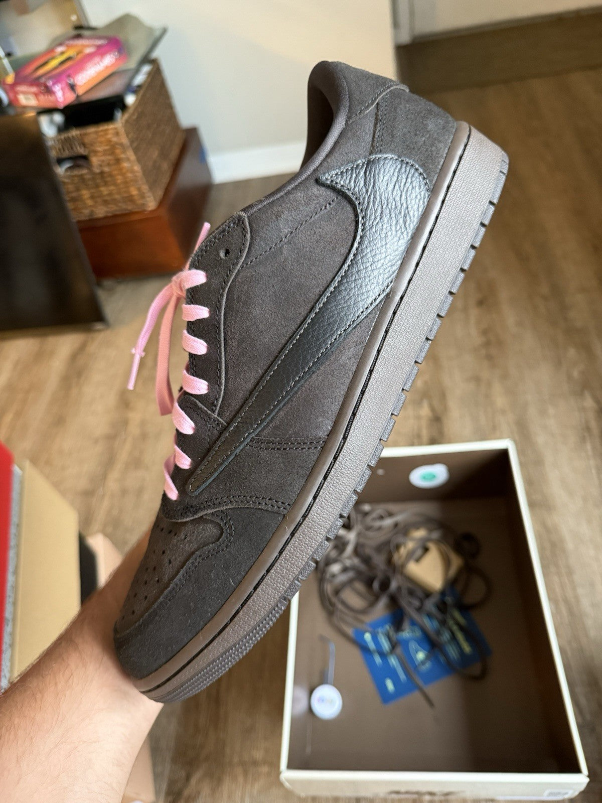 Size 15 - Travis Scott x Jordan 1 Low Velvet Brown