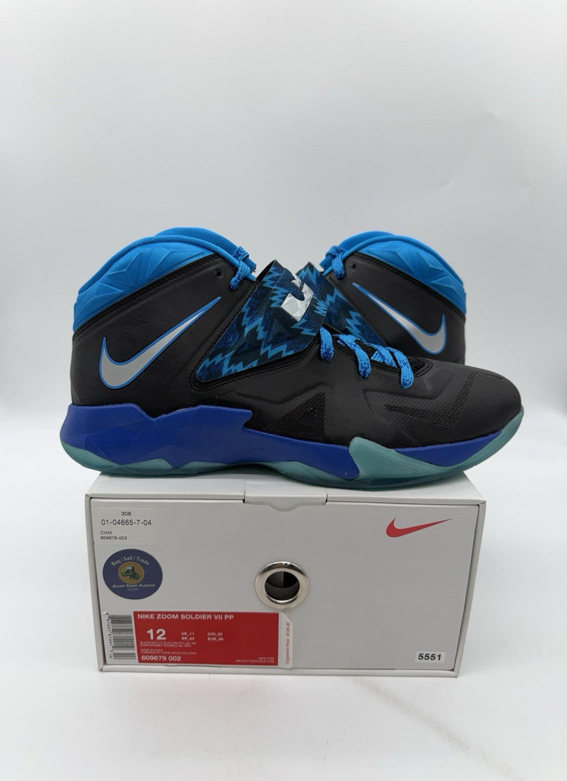 Size 12 - Nike Lebron Zoom Soldier 7 VII PP Blue (Brand New)