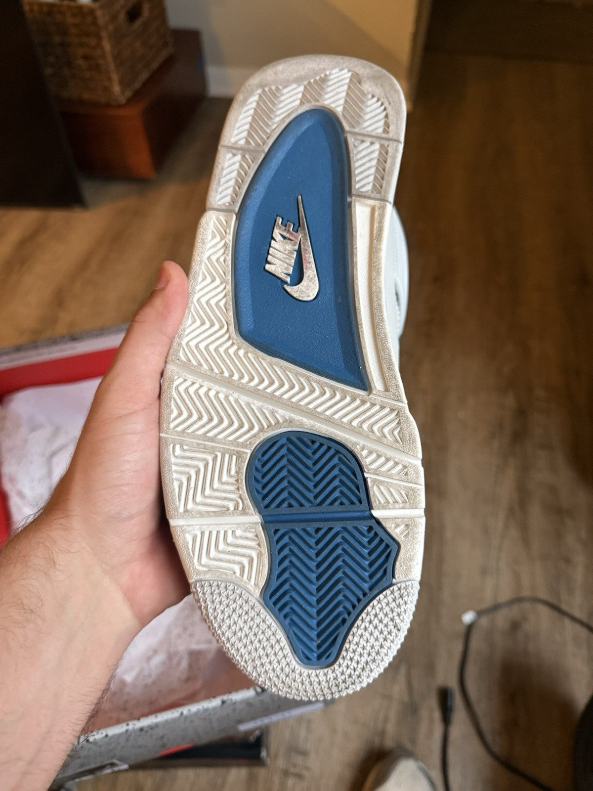 Size 9.5 - Jordan 4 Retro Military Blue (2024)