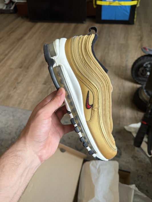 Size 9.5W/8M - Nike Air Max 97 OG Metallic Gold