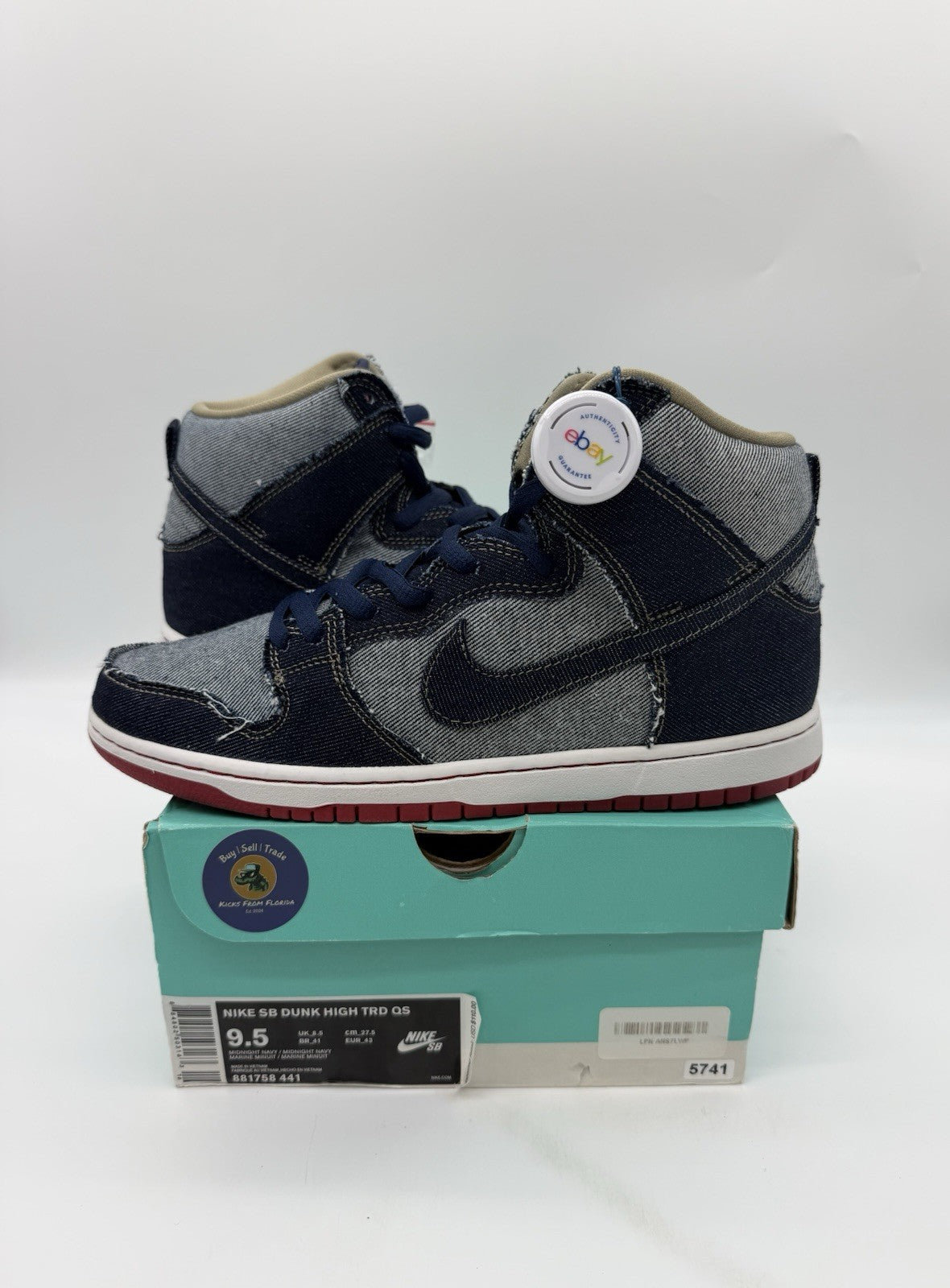 Size 9.5 - Nike SB Dunk High Reese Forbes Denim (Brand New)