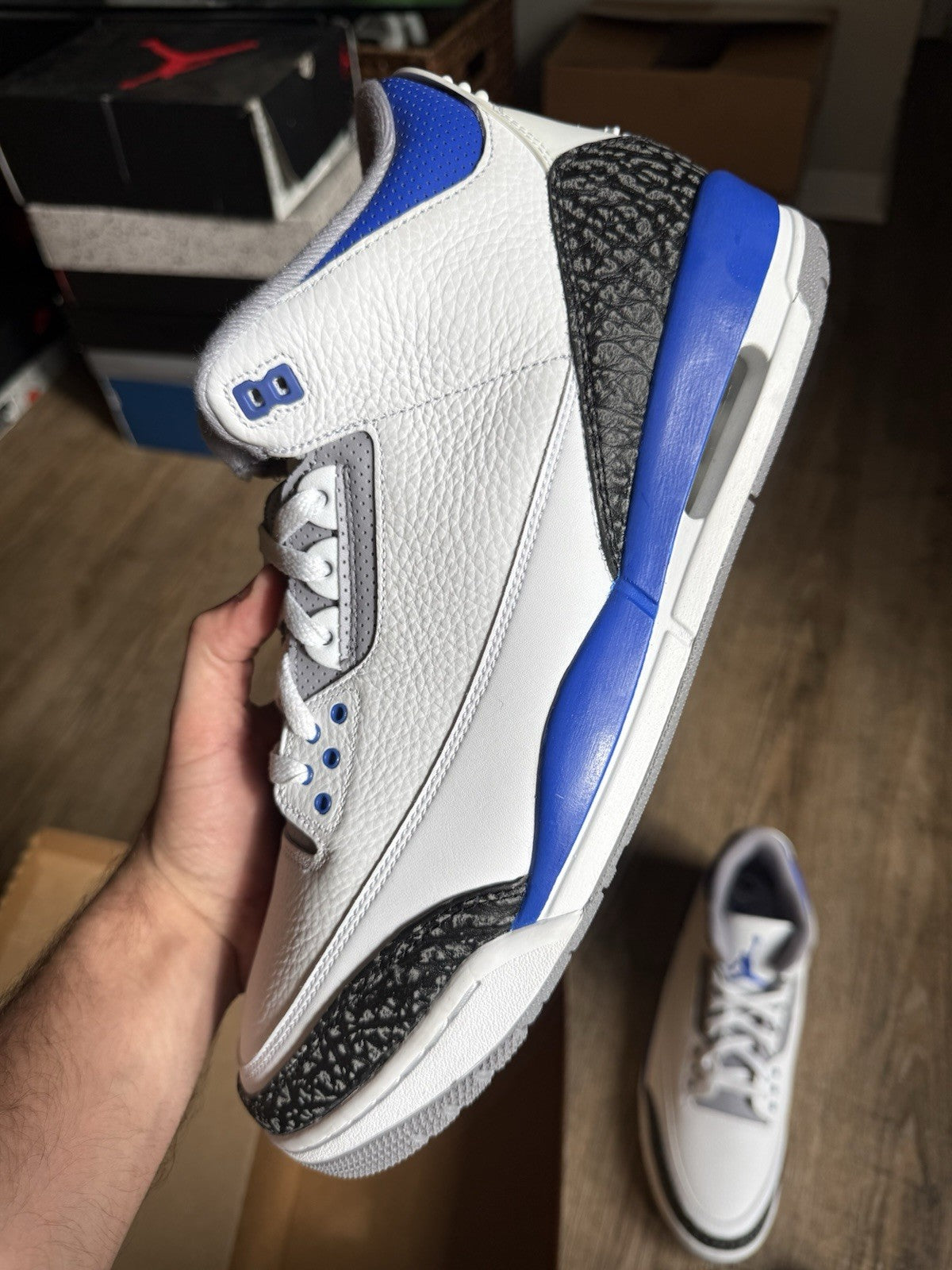 Size 14 - Jordan 3 Retro Mid Racer Blue (Brand New Replacement Box)