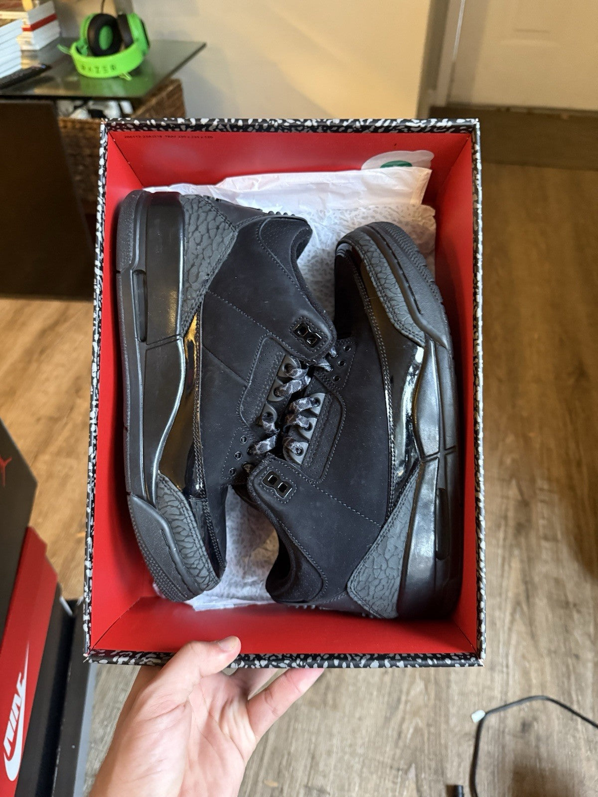 Size 9 - Jordan 3 Retro Black Cat (2025)