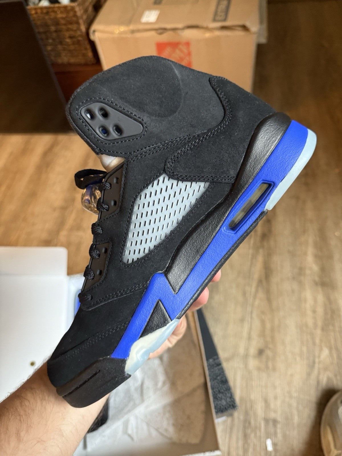 Size 8.5 - Jordan 5 Retro Mid Racer Blue