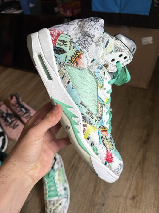 Size 14 - Jordan 5 Retro Wings White