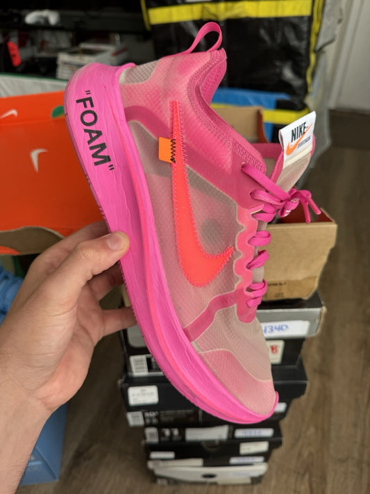 Size 11 - Nike Off-White x Zoom Fly SP Pink