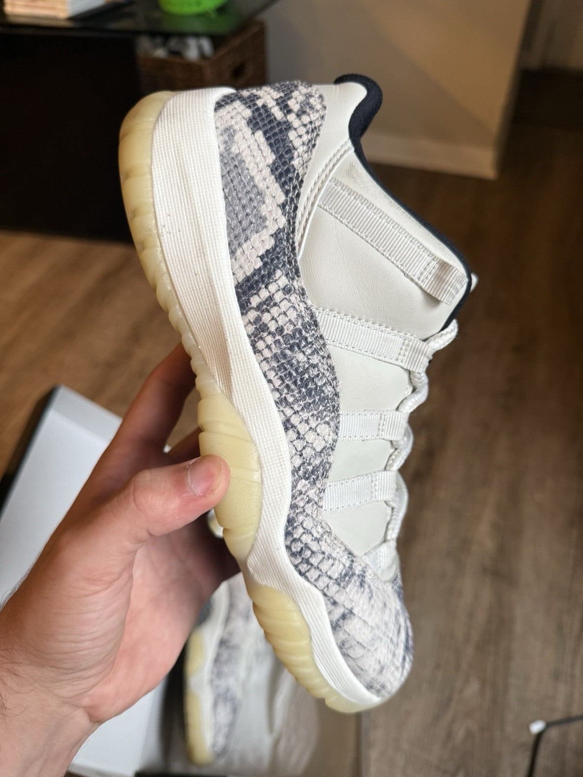 Size 8 - Jordan 11 Retro Low Light Bone Snakeskin