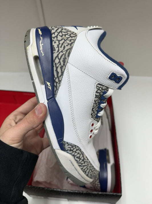 Size 8 - Jordan 3 Retro True Blue (2016) (Paint Cracking)