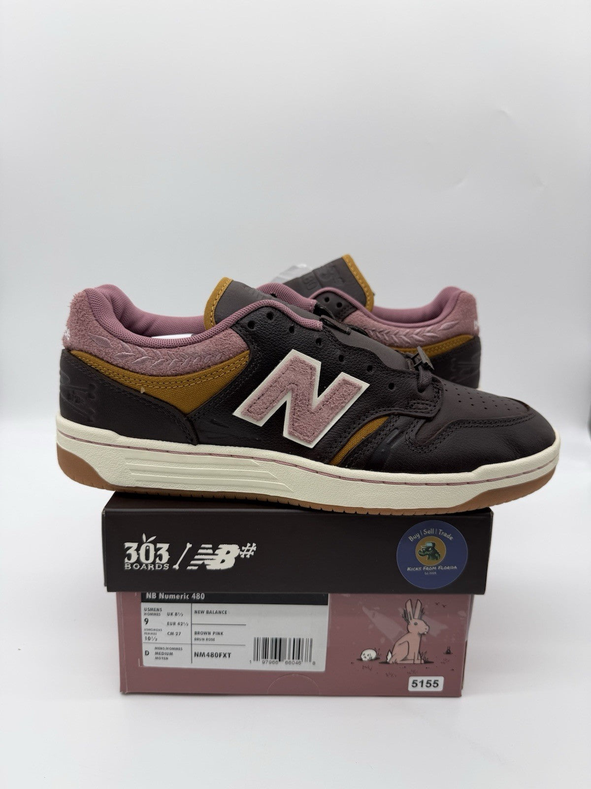 Size 9 - New Balance 303 Boards x Jeremy Fish x Numeric 480 Pink (BRAND NEW)