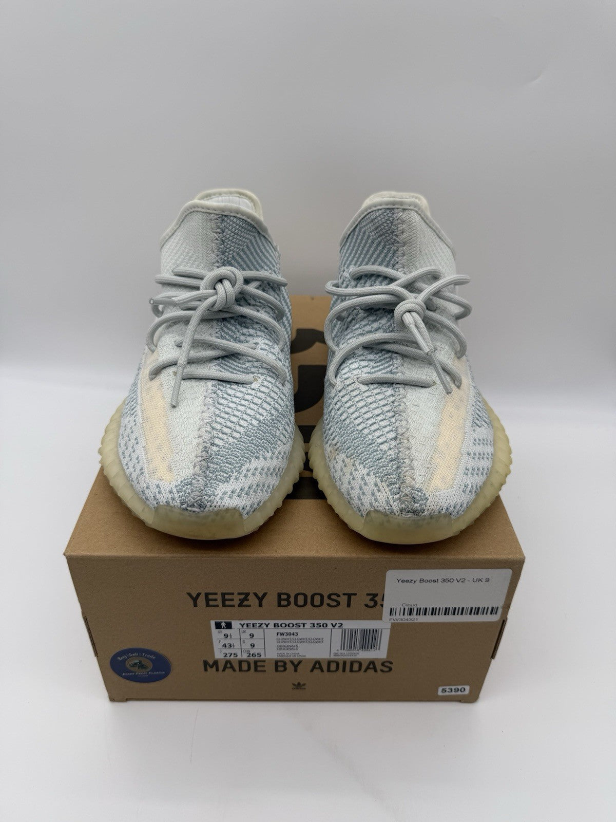 Size 9.5 - adidas Yeezy Boost 350 V2 Cloud White Non-Reflective