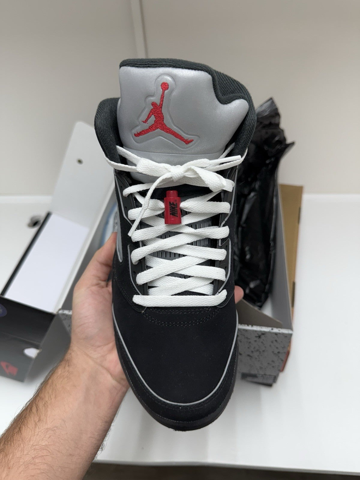 Size 9 - Jordan 5 Retro OG Black Metallic Reimagined