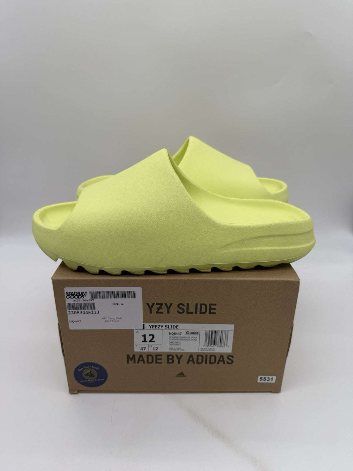 Size 12 - Yeezy Slide Glow Green