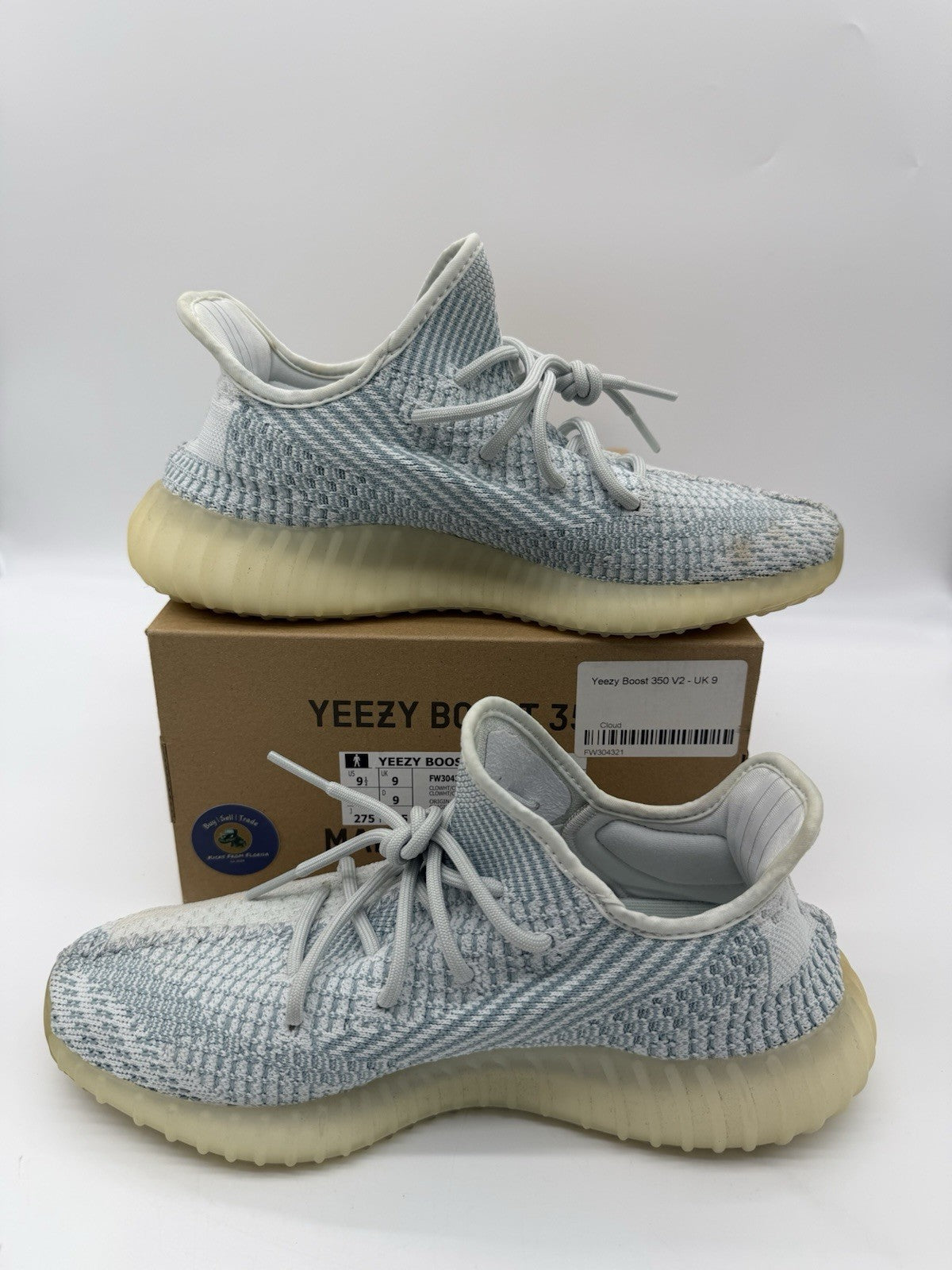Size 9.5 - adidas Yeezy Boost 350 V2 Cloud White Non-Reflective