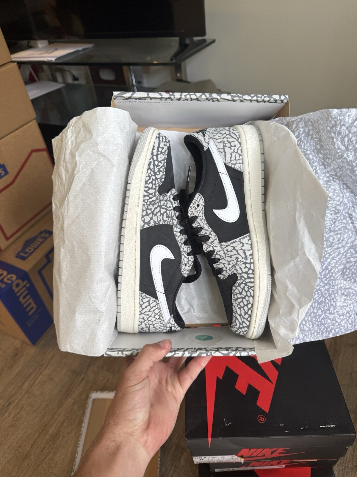 Size 7.5 - Jordan 1 Low Black Cement (BRAND NEW)