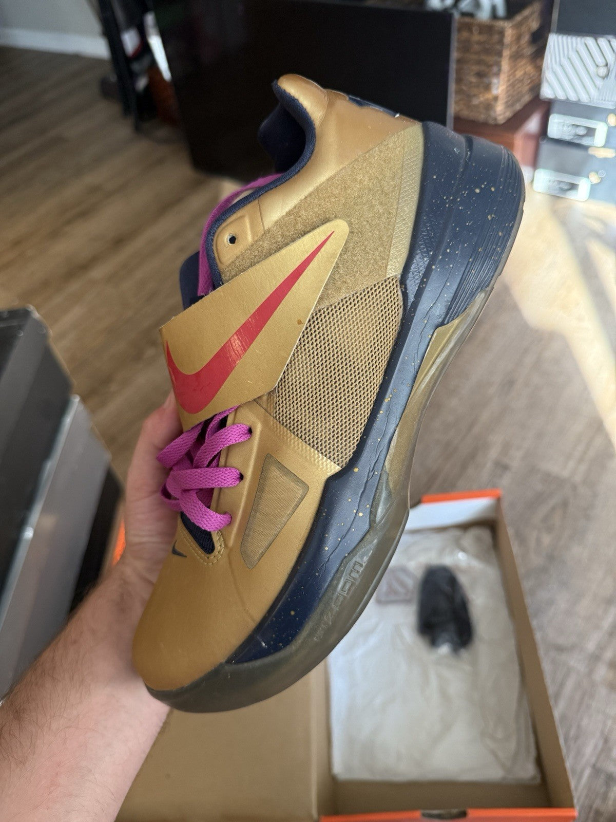 Size 9.5 - KD 4 Gold Medal London Olympics (SEPERATING)