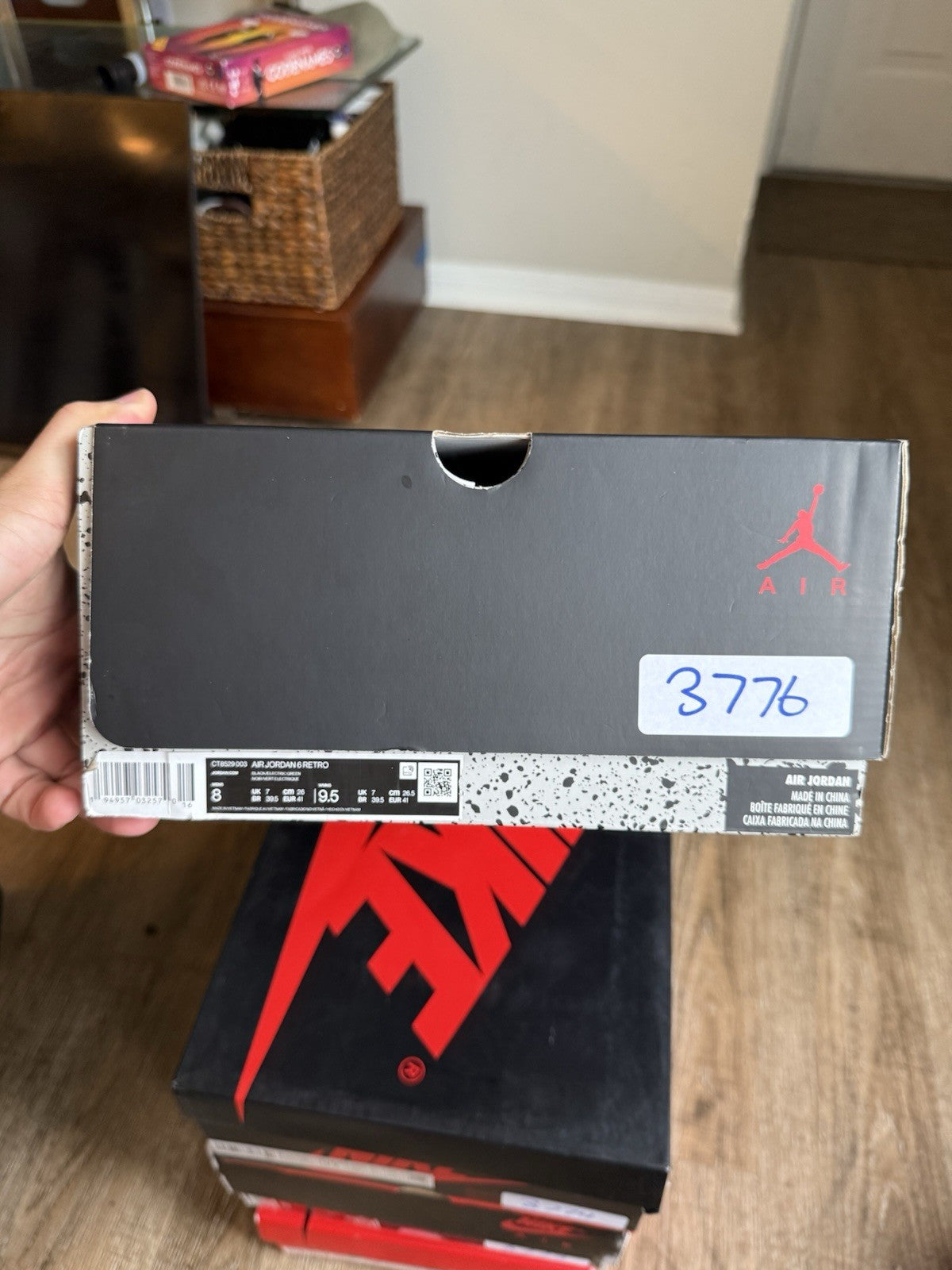 Size 8 - Jordan 6 Retro Electric Green