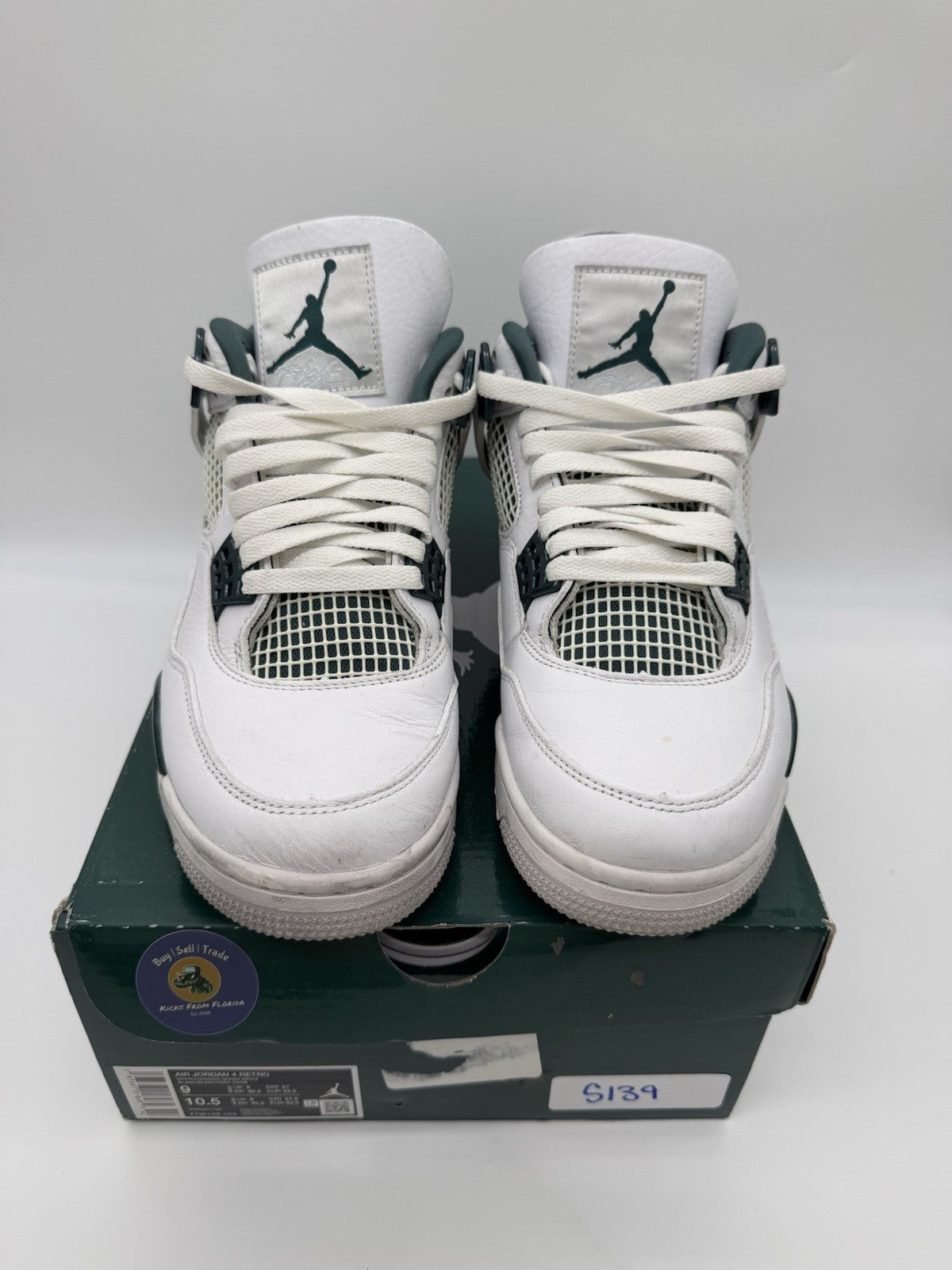 Size 9 - Jordan 4 Retro Oxidized Green