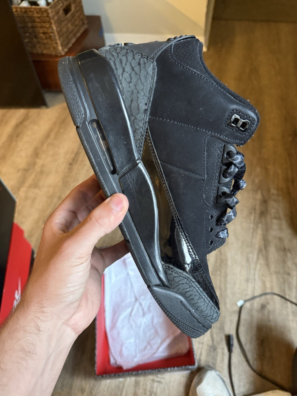 Size 9 - Jordan 3 Retro Black Cat (2025)