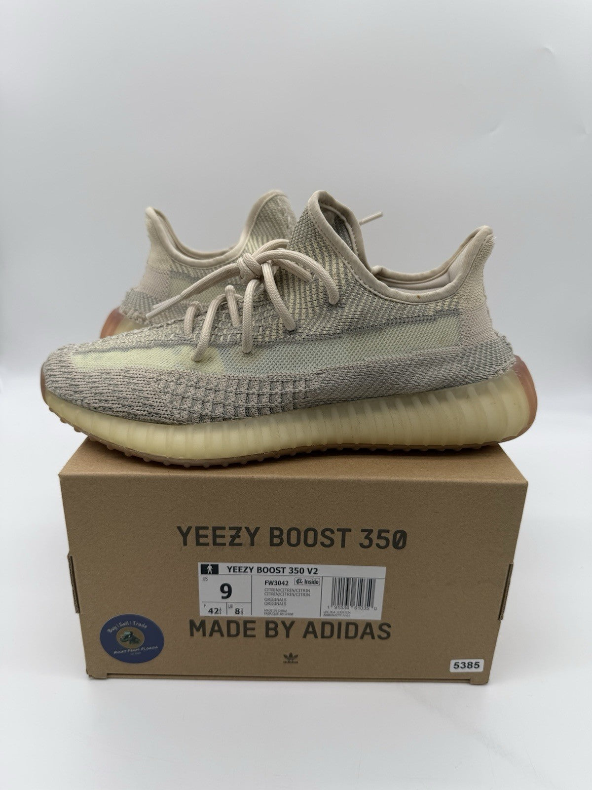 Size 9 - Yeezy Boost 350 V2 Citrin Non-Reflective