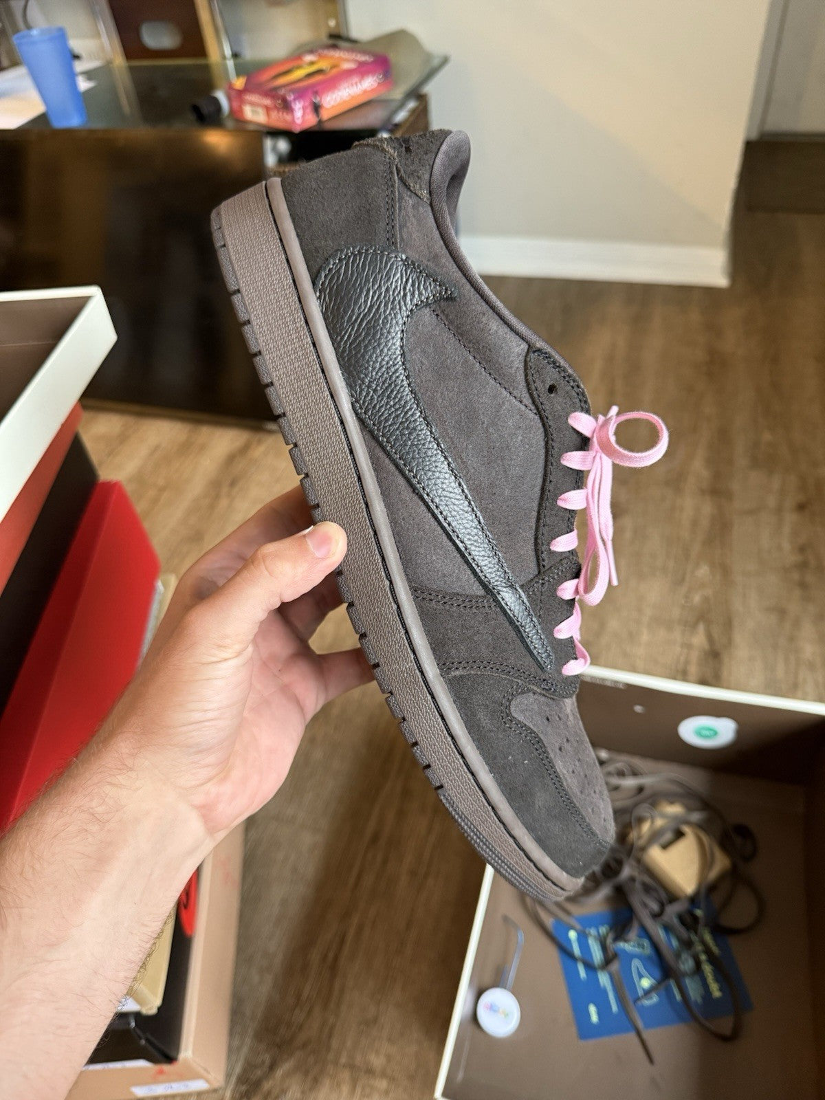 Size 15 - Travis Scott x Jordan 1 Low Velvet Brown
