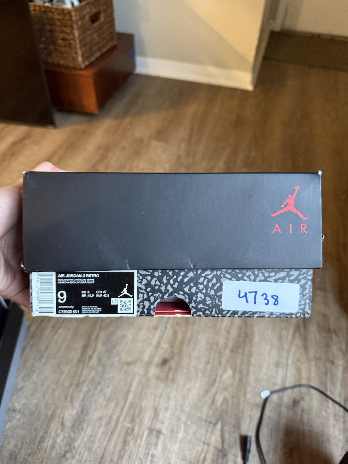 Size 9 - Jordan 3 Retro Black Cat (2025)