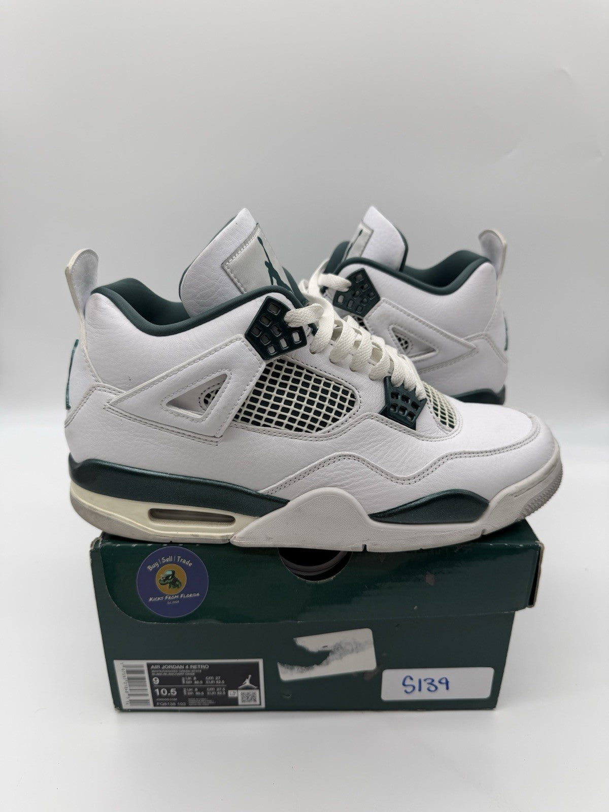 Size 9 - Jordan 4 Retro Oxidized Green