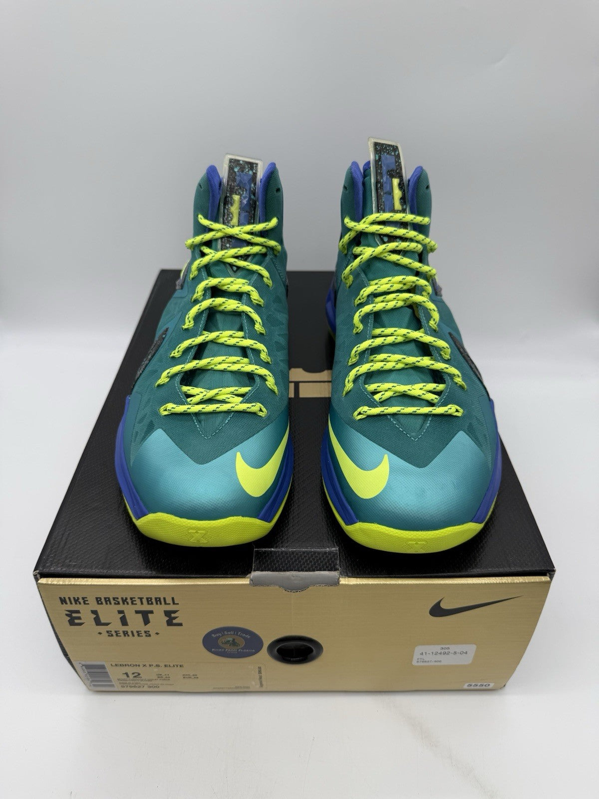 Size 12 - Nike LeBron 10 P.S Elite Sport Turquoise 2013 (VNDS)