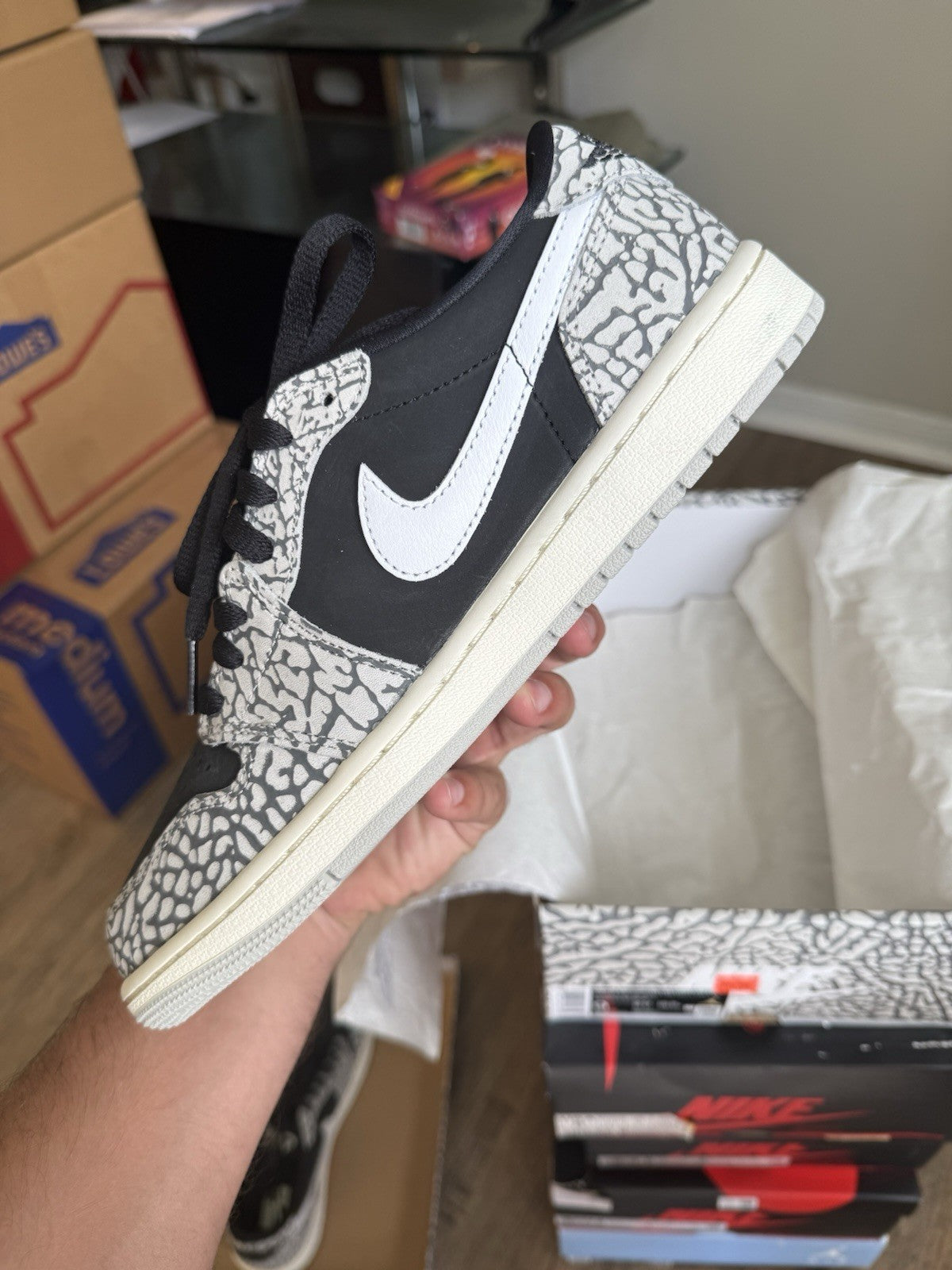 Size 7.5 - Jordan 1 Low Black Cement (BRAND NEW)