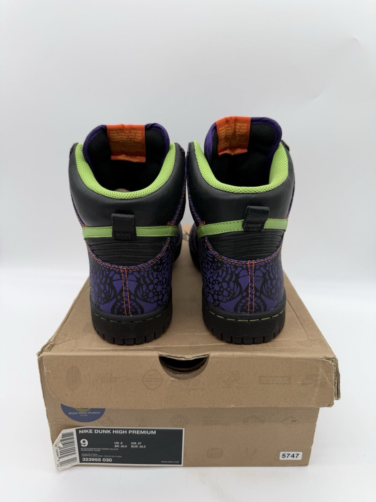 Size 9 - Nike Dunk High Day of the Dead (Brand New)