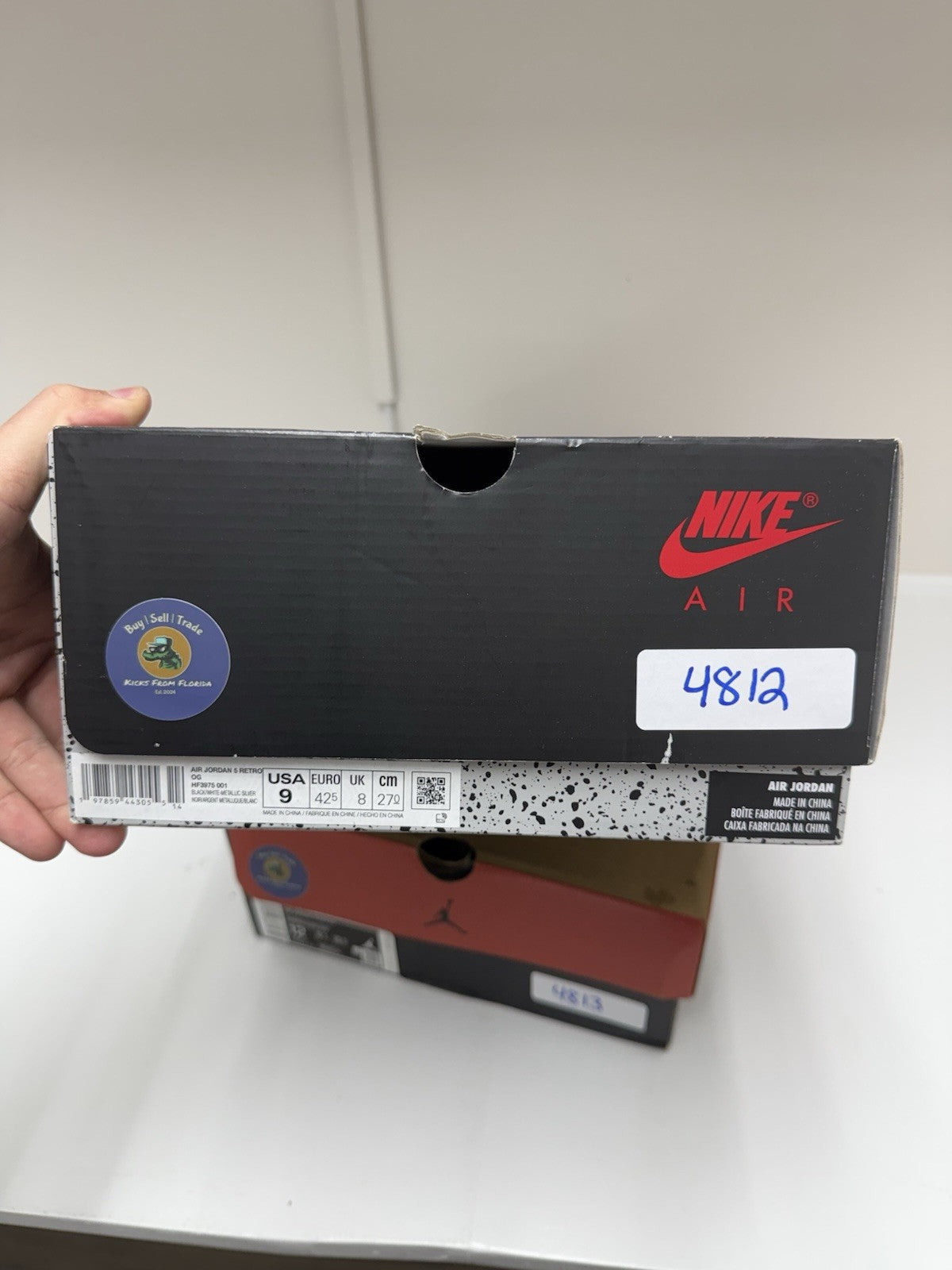 Size 9 - Jordan 5 Retro OG Black Metallic Reimagined