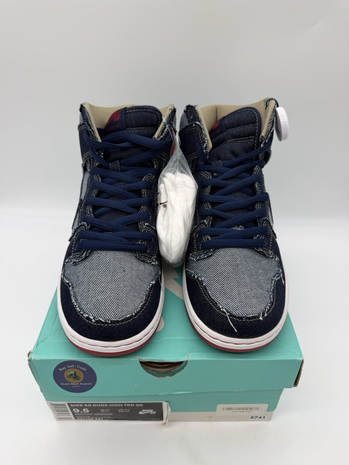 Size 9.5 - Nike SB Dunk High Reese Forbes Denim (Brand New)