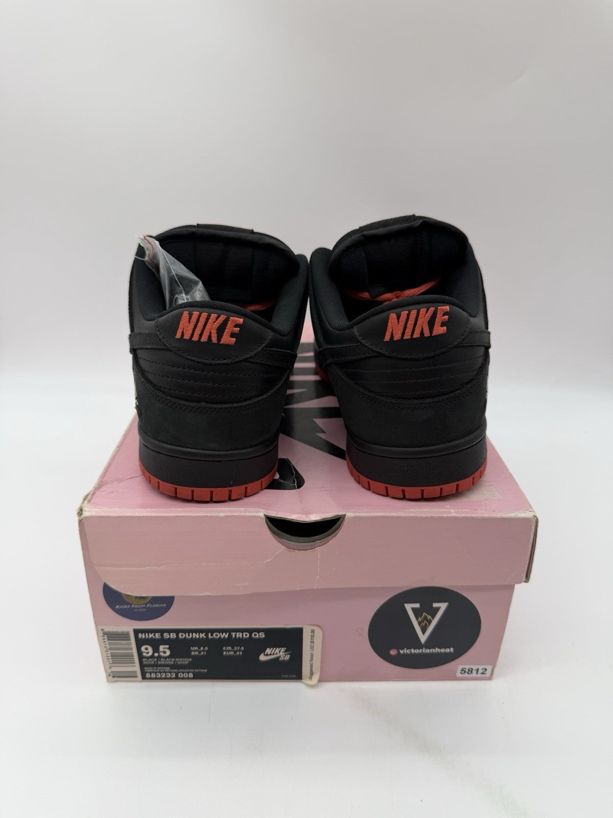 Size 9.5 - Nike SB Dunk Low Black Pigeon 2017