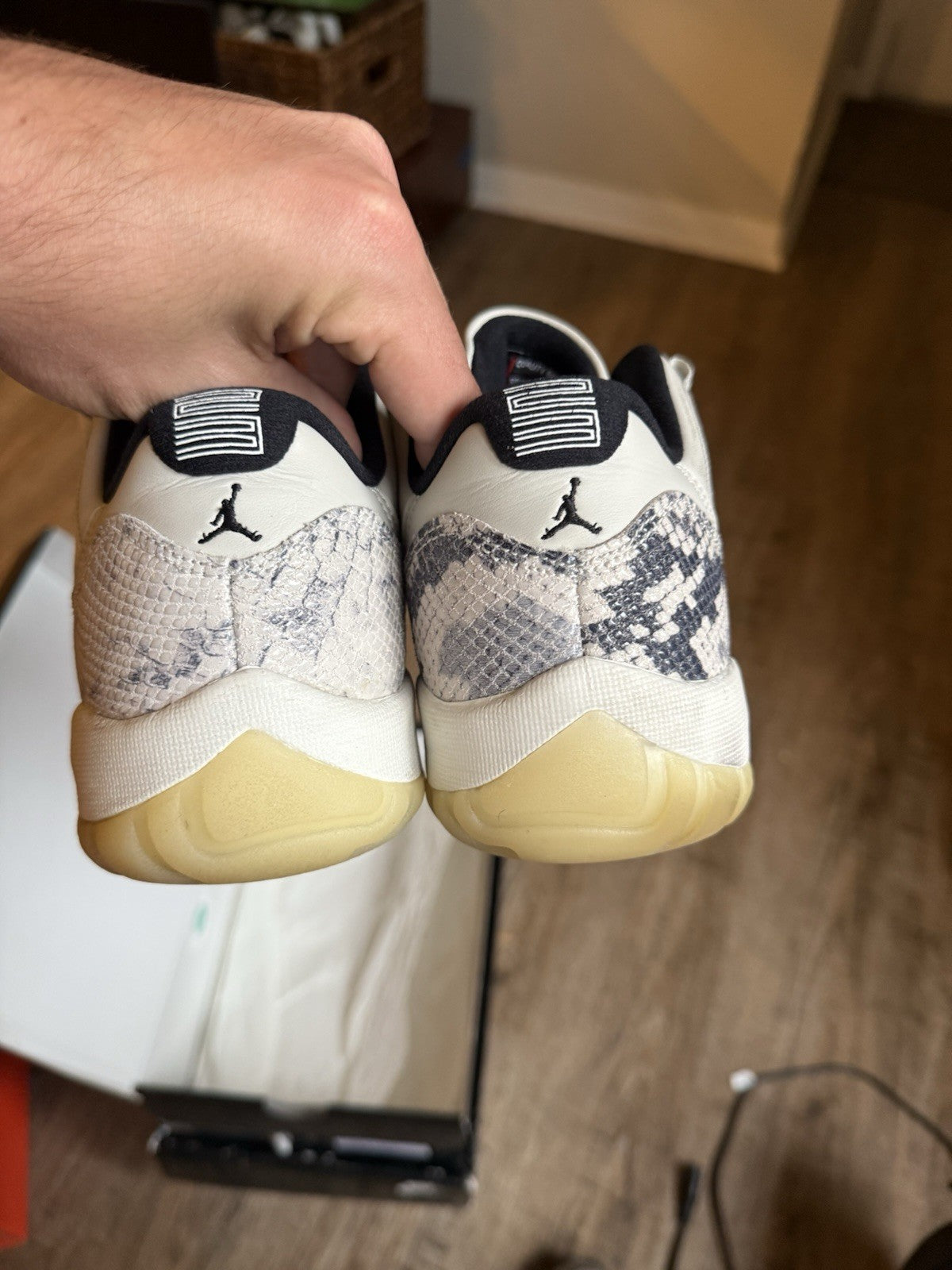 Size 8 - Jordan 11 Retro Low Light Bone Snakeskin