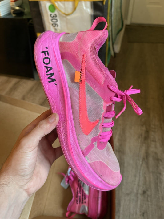 Size 11.5 - Nike Off-White x Zoom Fly SP Pink