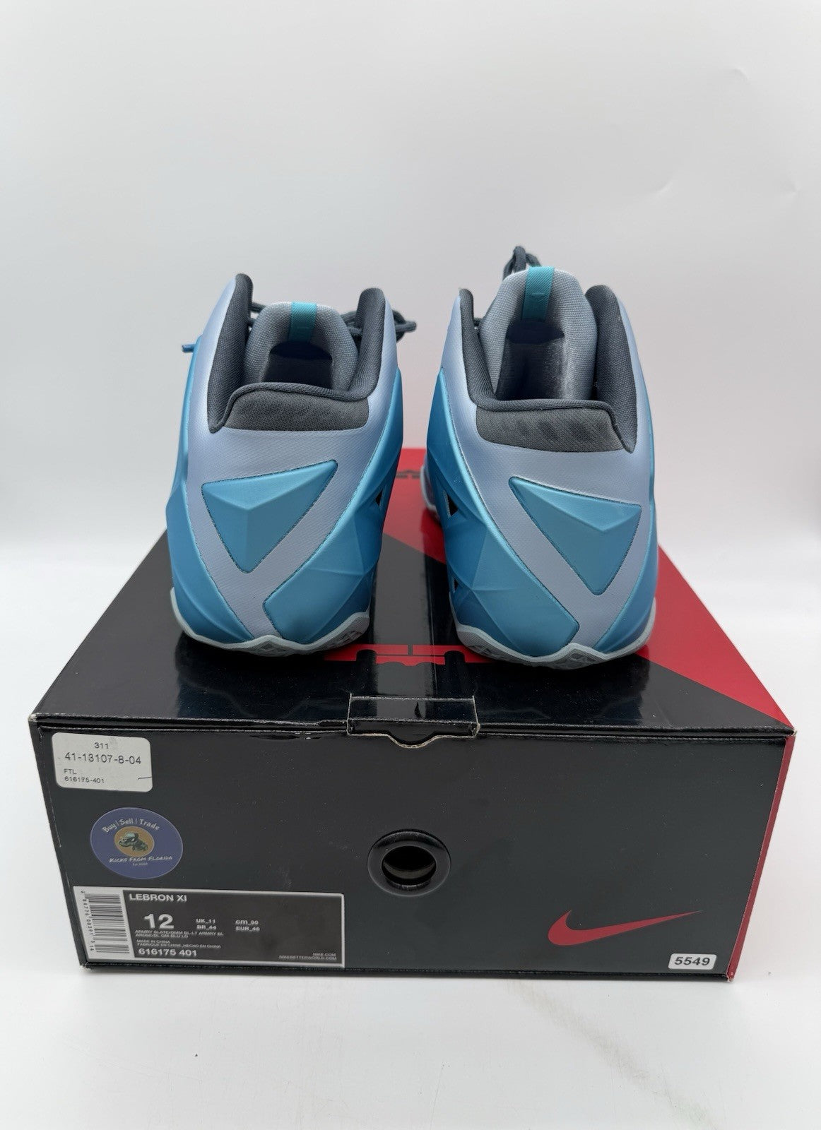 Size 12 - Nike LeBron 11 Armory Steel Gamma Blue 2013