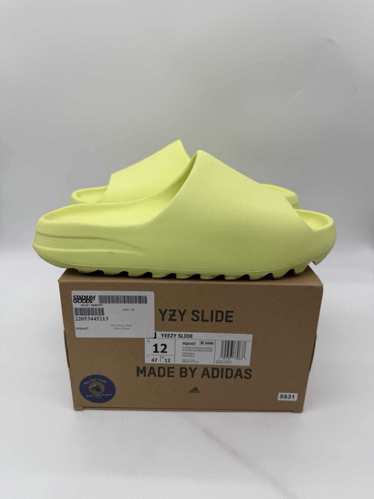 Size 12 - Yeezy Slide Glow Green