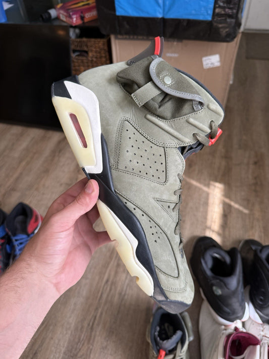 Size 14 - Jordan 6 Retro x Travis Scott Mid Olive