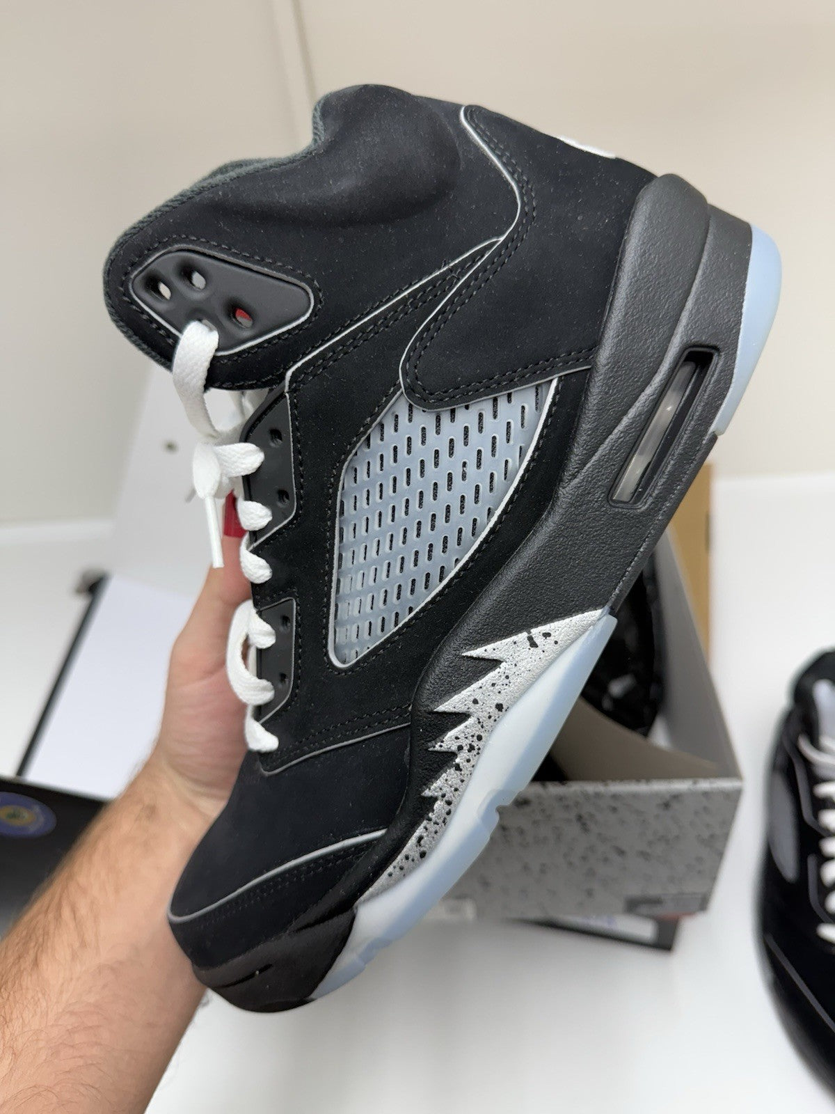 Size 9 - Jordan 5 Retro OG Black Metallic Reimagined