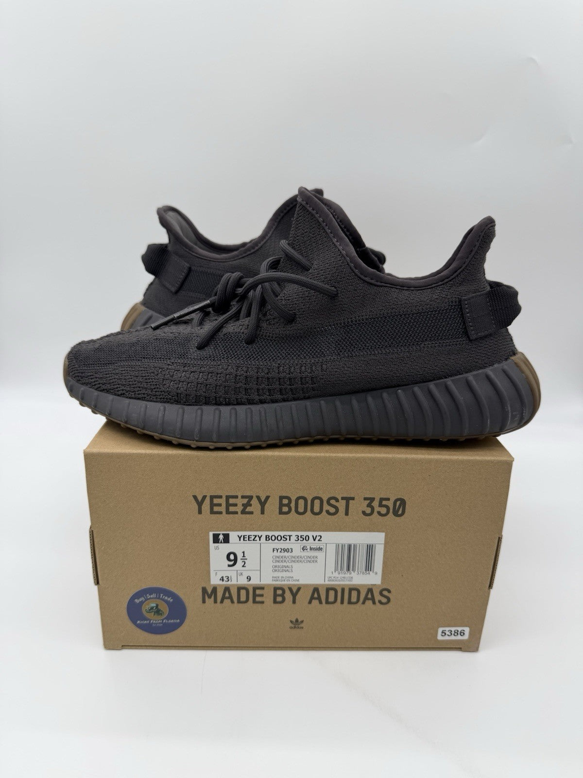 Size 9.5 - adidas Yeezy Boost 350 V2 Low Cinder Non Reflective