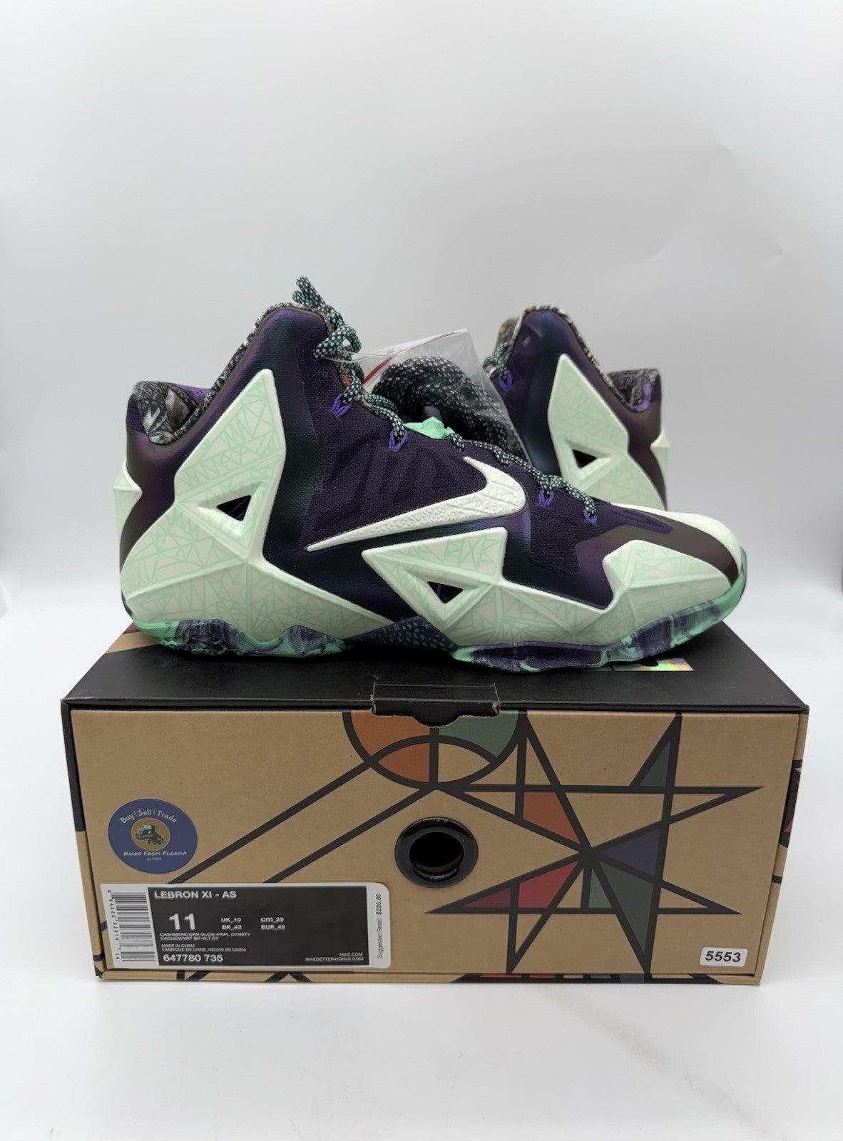 Size 11 - Nike LeBron 11 NOLA Gumbo League Gator King (Brand New)
