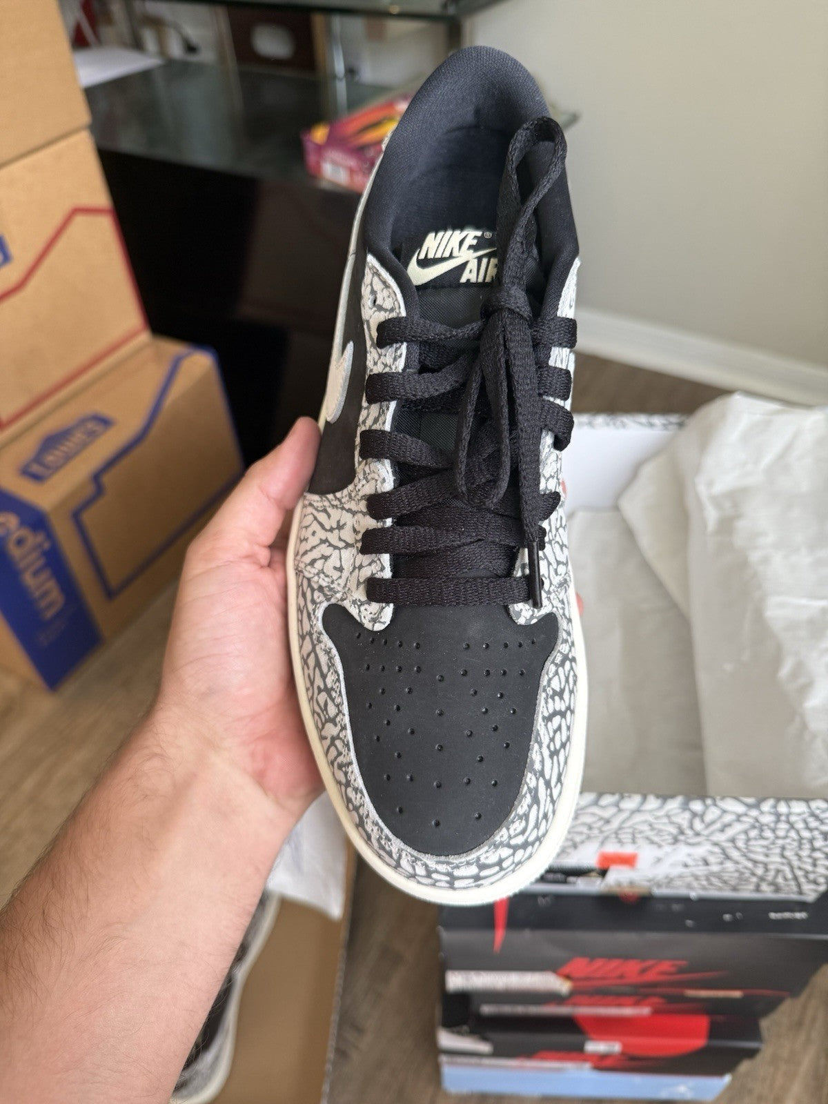 Size 7.5 - Jordan 1 Low Black Cement (BRAND NEW)