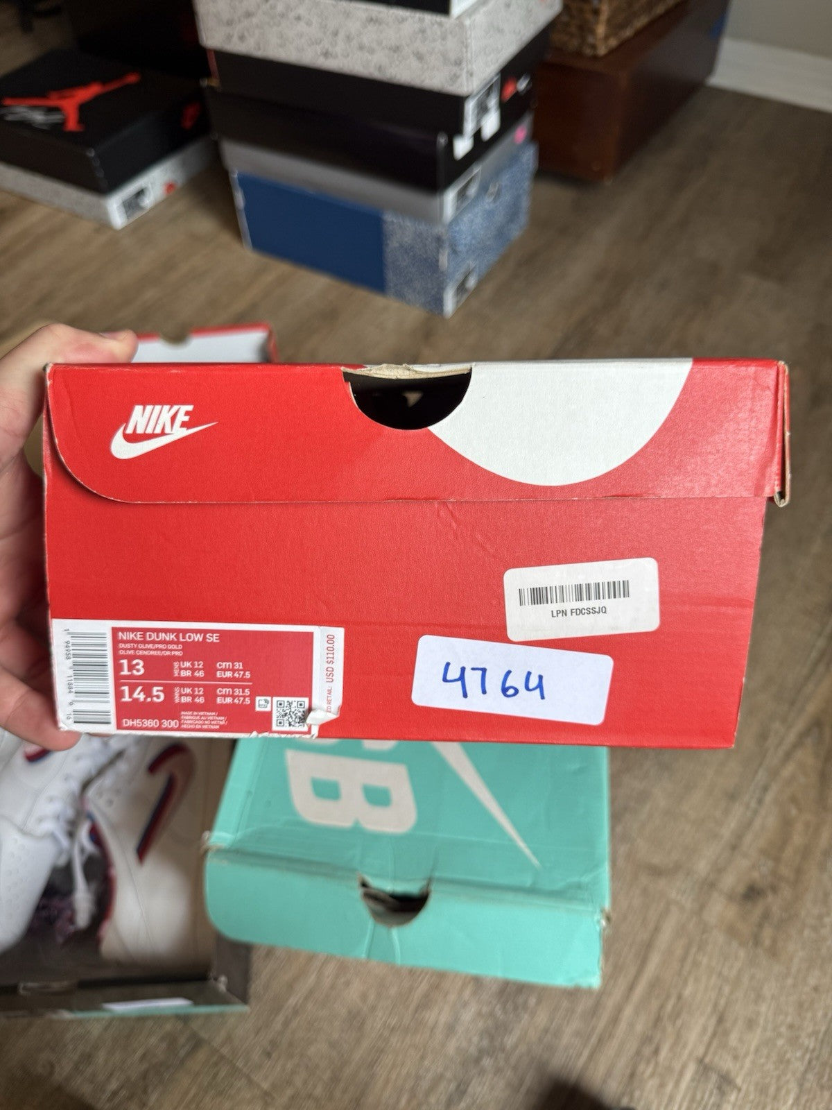 Size 13 - Nike Dunk Low Dusty Olive