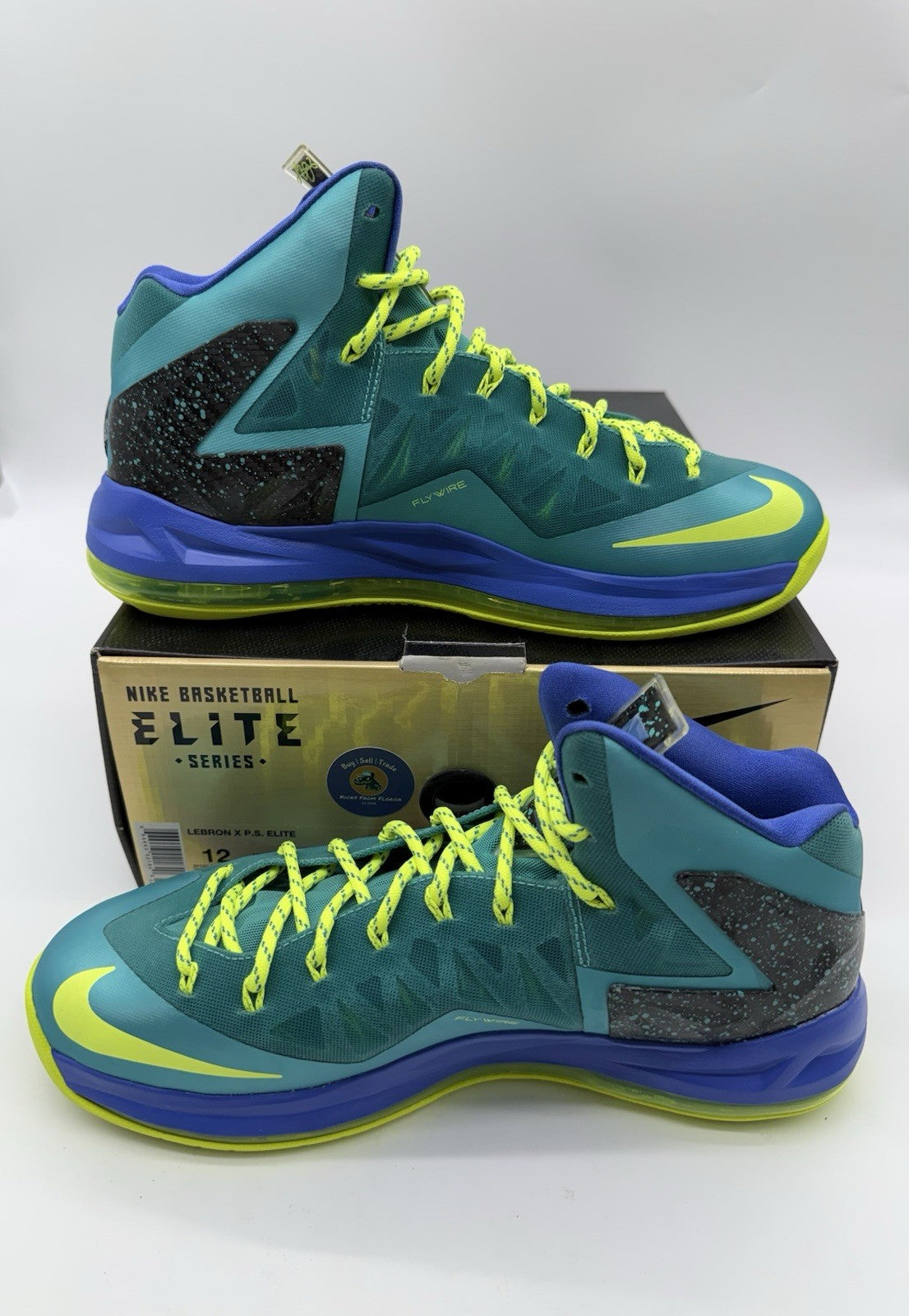 Size 12 - Nike LeBron 10 P.S Elite Sport Turquoise 2013 (VNDS)